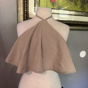 SHEIN Taupe Halter Crop Top